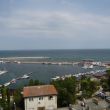 Uitzicht over de haven vanaf de min<span class=