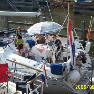 Kinderen en kleinkinderen in de kuip