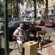 Ajaccio. Accordéoniste op het Place Foch