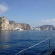 De krijtrotsen van Cala d´Inferno, Isola de Ponza