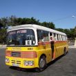 Ans in een oude Leyland stadbus