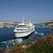 Marsamxett Harbour, afvaart van de veerboot naar Gozo