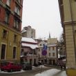 Straatbeeld in het oude centrum van Liberec