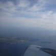 2 april 2009, vlucht van Malta naar Amsterdam. Links Gozo, rechts Comino