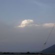 In Levkas Marina zien we een vreemd horizontaal gelaagde wolk