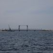 De beroemde hefbrug die naar de lagune van Belgorod-Dnevstrovskiy voert