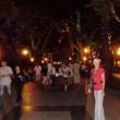 De boulevard van Odessa is bij avond mooi verlicht
