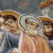 Donkere Kerk, Göreme. Detail van Laatste Avondmaal. Links van Jezus is Judas (zonder baard)
