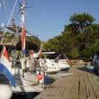 Met Jaap & Diana aan het steigertje van Kapi Creek in de Fethiye Baai