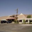 Het Baghad Café in de woestijn bij de kruising van Al-Buseiri