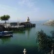 Meer van Galilea,haventje van kibboets Ein Ged. Steiger onbruikbaar geworden door daling waterniveau