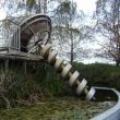 Een Schroef van Archimedes in de Clore Garden of Science in het Weizmann Institute of Science