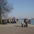 Gorinchem. Drukte op een mooie lentedag op Buiten de Waterpoort (1)