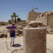 Karnak. Beeld van de heilige mestkever (scarabee)