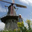 Korenmolen "Nooit gedagt" op de stadswal in Woudrichem