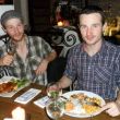 Bas (l) en Rommert in Grieks Restaurant Sirtaki in Utrecht