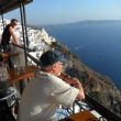 Fira, Santorini. Uitzicht over de binnenzee