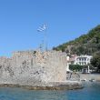 Standbeeld op linker bastion, invaart van Nafpaktos