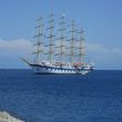 De windjammer bij Marina Corta, Lípari