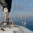 Vertrek uit Ibiza. De vuurtoren bij de Freu Grande