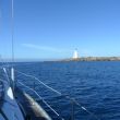 De vuurtoren op het Isla de Tarifa, westelijke toegang tot de Straat van Gibraltar