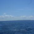 Wolken verzamelen zich alleen bij het Île de Groix. In de verte vaart Tartaan