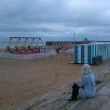 Ramsgate. Verlaten strand onder East Cliff.