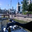 De sluis van St Katherine Docks.