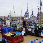 Idem op het festival. Op de achtergrond het station van Oostende.