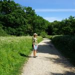 Op het public footpath tussen Buckler's Hard en Beaulieu.