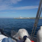 Portland Bill met vuurtoren en baken op de punt.