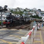 De stoomlocomotief 'Braveheart' van de lijn Kingswear - Paignton.