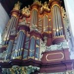 Leeuwarden. Het Müllerorgel in de Grote- of Sint Jacobskerk.