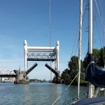 De bruggen over de Oude Maas bij Dordrecht.