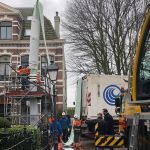 Rioolvernieuwing. Op de Kriekenmaekt prepareert men 'de kous. (Foto: Joost van der Geest)