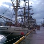 Bark Europa in Ushuaia op de dag van mijn inscheping.