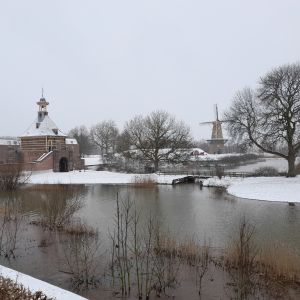 8 februari 2021. Hoog water bij het Dalems poortje.