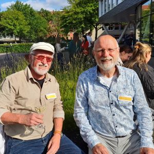 3 juni 2023. Met broer Wiebe op de alumnidag van de Nassau scholengemeenschap in Breda.