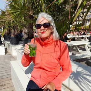 27 juli 2022. een mojito op het strand in Oostende.