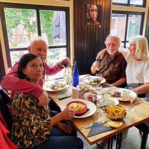 Met Vivi & Sjouke in Restaurant 'Sudersee' in Hindeloopen.