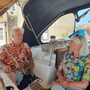 30 juni 2025. Middelburg. Met mijn schoolvriend Wim T. in de kuip.
