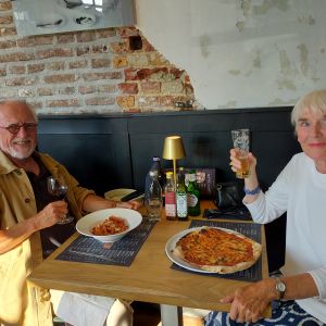 3 juli 2025. Uit eten bij restaurant 'La Picola Italia' op het Damplein in Middelburg.