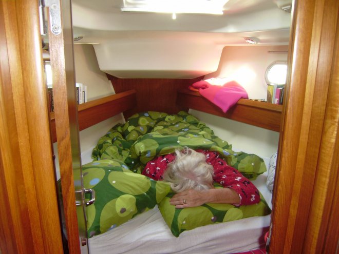 Afgelopen nacht slapen we in de voorste hut