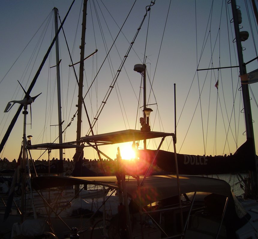 Zonsondergang. De sabbath begint