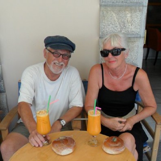 Op het terras van Astería aan de oude haven