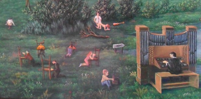 Linkeronderhoek van 'Het Beloofde Land' van Izak Boom.