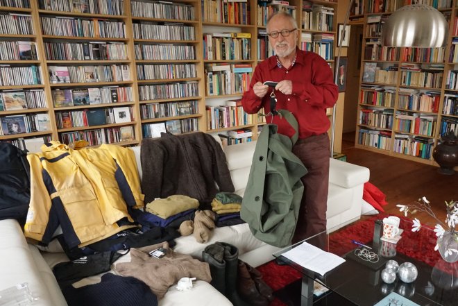 Vandaag inventariseren en wegen we mijn uitrusting voor Antarctica.