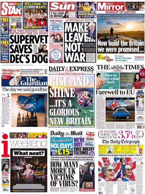 De Britse krantenjoppen vanmorgen.