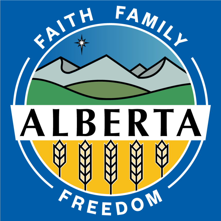 Logo van het Alberta Prosperity Project, dat streeft naar onafhankelijkheid van de staat van Canada.